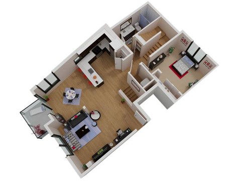 Floor plan for 3 beds, 2 baths, 1560 sqft